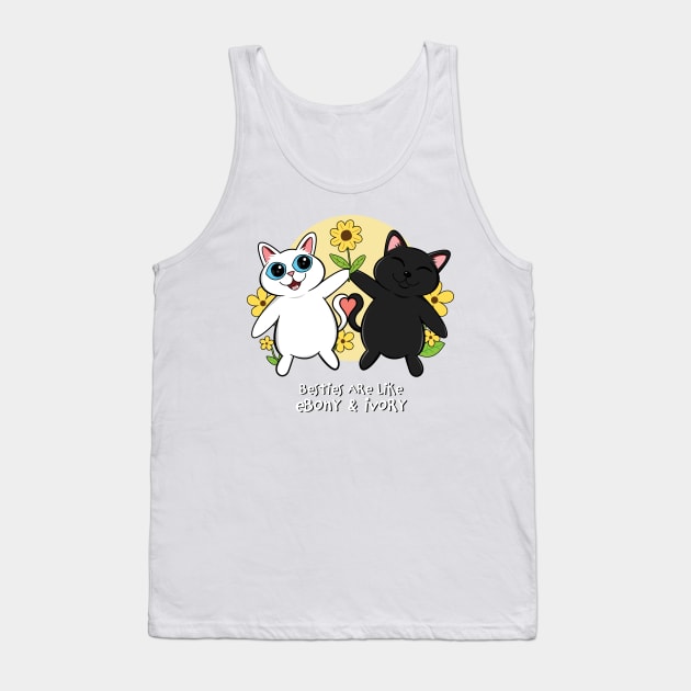 Besties Are Like Ebony and Ivory Tank Top by leBoosh-Designs